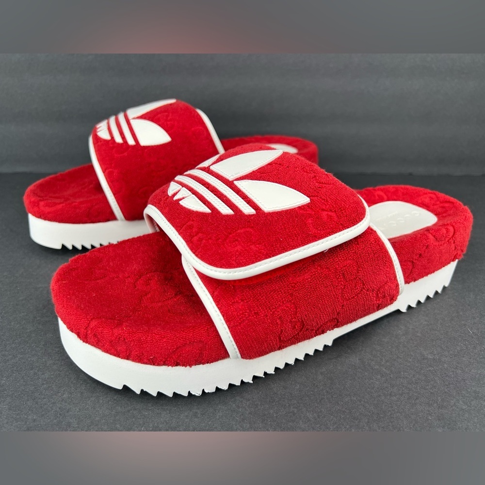 Gucci X Adidas GG Magic Sponge Demetra Vegan Logo Slides UK 11 - US 11.5 - EU 45 - Picture 14 of 14